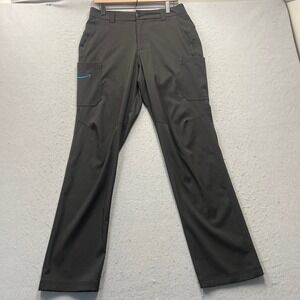 Amazon Luly Yang Mens M 32-34 Cargo Work Pants Gray Stretch Uniform 1582